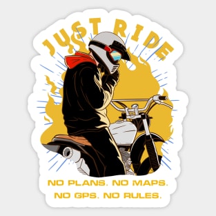 Just Ride Sticker